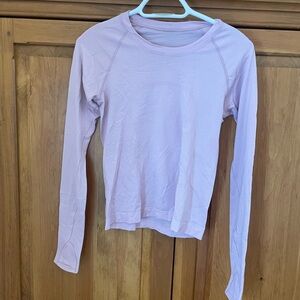 lululemon athletica Light Pink Long Sleeve Top